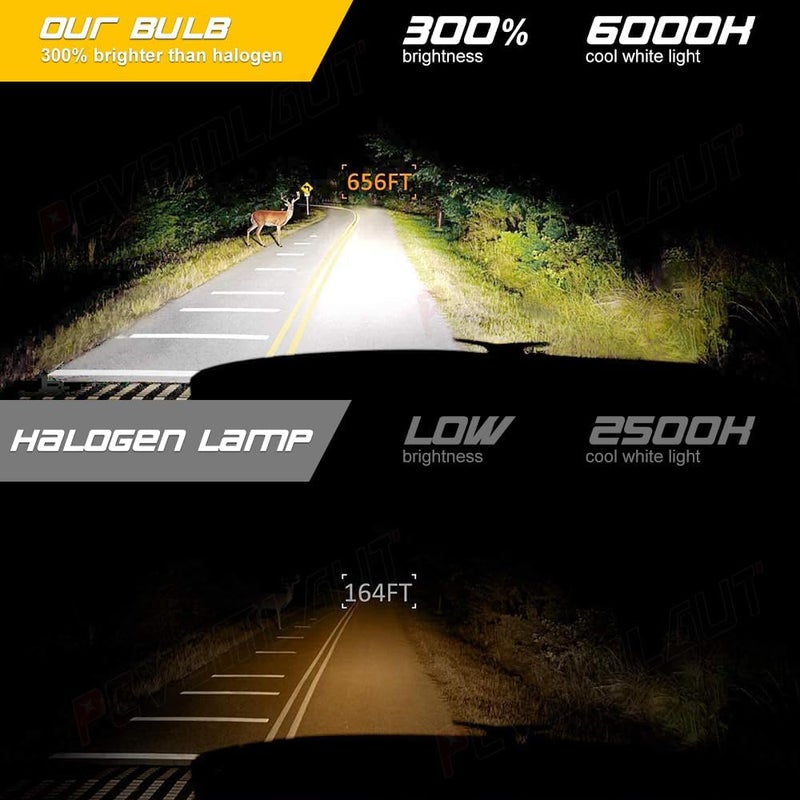 PCVBMLAUT Compatible for Chevy Colorado LED Fog Lights/Driving Lamp Bulbs 2004 2005 2006 2007 2008 2009 2010 2011 2012, 6000K White Bright, 300% Brightness, Plug and Play, for Off-Road Use Only, 2 PCS - Image 4